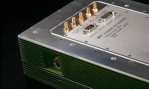 IFF dual amplifier with WV Communications branding